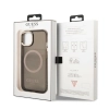 Etui Guess Gold Outline Translucent MagSafe na iPhone 13 - czarne