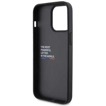 Etui BMW Leather Stamp Tricolor do iPhone 15 Pro Max - czarne
