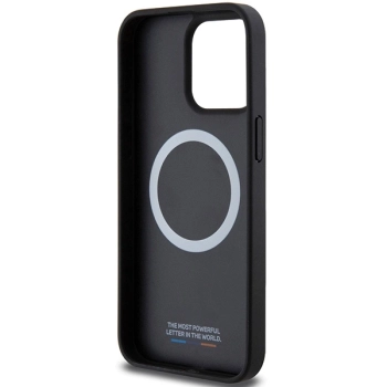 Etui BMW Perforated Twisted Line MagSafe na iPhone 15 Pro - czarne