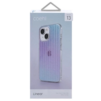 Etui Uniq Coehl Linear na iPhone 13 - różowo-niebieskie