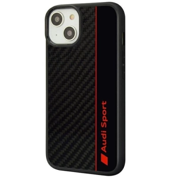 Etui Audi Carbon Fiber Stripe na iPhone 14 - czarne