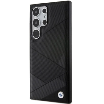 Etui BMW Signature Leather Crossing Lines Pattern na Samsung Galaxy S24 Ultra - czarne