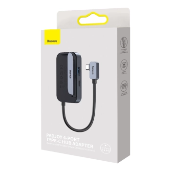 Uniwersalny HUB USB do tabletu / smartfona 4w1 USB-C Baseus PadJoy - ciemnoszary