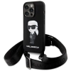 Etui Karl Lagerfeld Crossbody Silicone Ikonik do iPhone 15 Pro - czarne