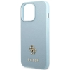 Etui Guess Saffiano 4G Small Metal Logo na iPhone 13 Pro Max - niebieskie