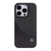 Etui Mercedes Leather Wave Patern na iPhone 15 Pro Max - czarne