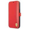 Etui Ferrari On Track Carbon Stripe na iPhone 13 Pro Max - czerwone