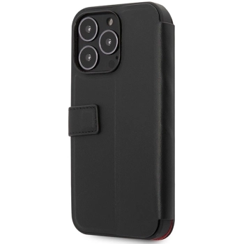 Etui Ferrari Leather Curved Line na iPhone 13 Pro - czarne