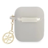 Etui Guess Silicone Charm 4G Collection na AirPods 1/2 - szare