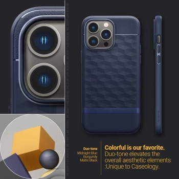Etui Caseology Parallax Mag z MagSafe na iPhone 14 Pro Max - granatowe