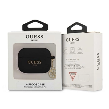 Etui Guess Silicone Charm 4G Collection na AirPods Pro - czarne