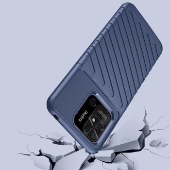 Thunder Case elastyczne pancerne etui pokrowiec Xiaomi Redmi 10C niebieski