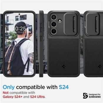 Etui Spigen Optik Armor na Samsung Galaxy S24 - czarne