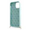 Etui Guess Metal Logo Cord na iPhone 12 mini - jasnoniebieskie