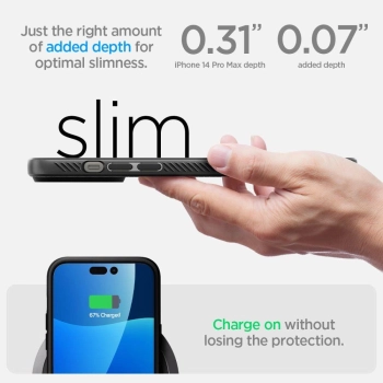Etui Spigen Liquid Air na iPhone 14 Pro Max - czarny mat