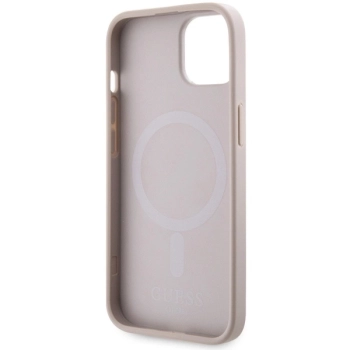Etui Guess GCube Stripes MagSafe na iPhone 14 Plus - różowe