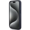 Etui Guess 4G Triangle Metal Logo na iPhone 15 Pro - niebieskie