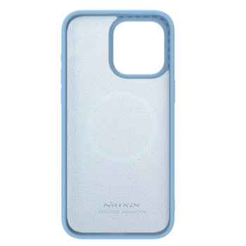 Silikonowe etui Nillkin CamShield Silky Silicone Case do iPhone 15 Pro z osłoną na aparat - niebieski