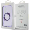 Etui Guess IML Flowers Wreath MagSafe na Samsung Galaxy S24 - fioletowe