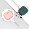 Etui do AirPods 3 silikonowy miękki pokrowiec na słuchawki + brelok karabińczyk zawieszka czarny (case D)