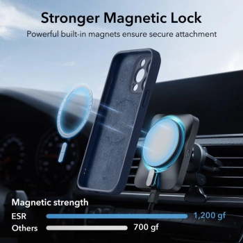 Etui ESR Cloud Halolock MagSafe na iPhone 15 Pro Max - niebieskie