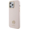 Etui Guess Silicone Logo Strass 4G do iPhone 15 Pro Max - różowe