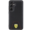Etui Ferrari Carbon Stitched Bottom na Samsung Galaxy S24 - czarne
