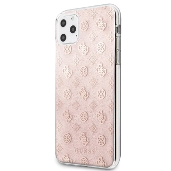 Guess GUHCN65TPERG iPhone 11 Pro Max różowy/pink hard case 4G Peony Glitter