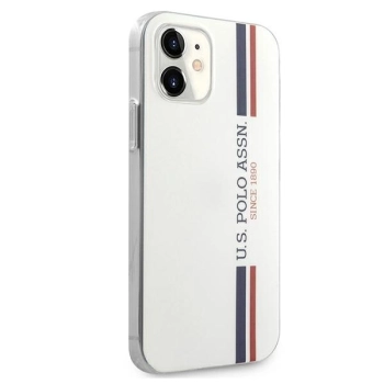 Etui U.S. Polo Assn. Tricolor Collection na iPhone 12 mini - białe