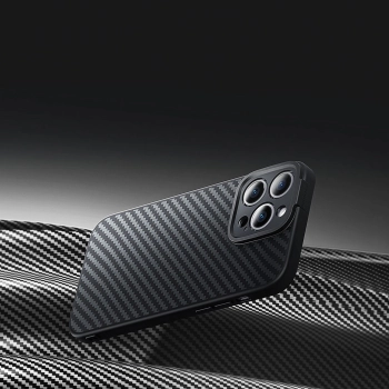 Pancerne etui iPhone 14 Pro kompatybilne z MagSafe szkło hartowane Baseus Synthetic Fiber - czarne