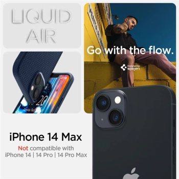 Etui Spigen Liquid Air na iPhone 14 Plus - niebieskie