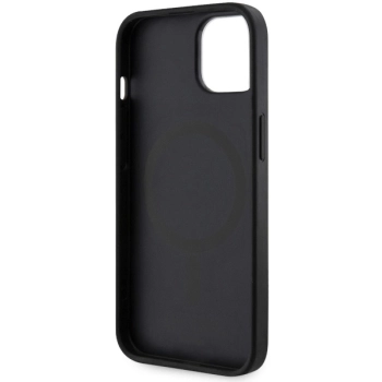 Etui Guess 4G Printed Stripes MagSafe na iPhone 14 - czarne