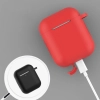 Etui do AirPods Pro silikonowy miękki pokrowiec na słuchawki + brelok karabińczyk zawieszka czarny (case D)