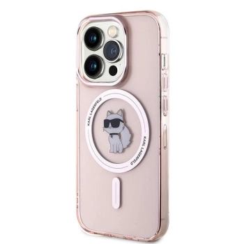 Etui Karl Lagerfeld IML Choupette MagSafe na iPhone 14 Pro - różowe