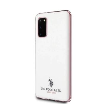 Etui U.S. Polo Assn. Shiny na Samsung Galaxy S20 - białe