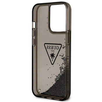 Etui Guess Liquid Glitter Palm Collection na iPhone 14 Pro Max - czarne