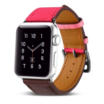 iCarer pasek opaska bransoleta do Apple Watch 49mm / 45mm / 44mm / 42mm brązowo-różowy (RIW120-PC)