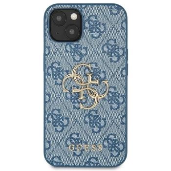 Etui Guess 4G Big Metal Logo na iPhone 13 mini - niebieskie