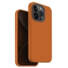 Etui UNIQ Lino Hue Magclick Charging do iPhone 15 Pro - pomarańczowe