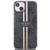 Etui Guess IML 4G Gold Stripe na iPhone 15 / 14 / 13 - czarne