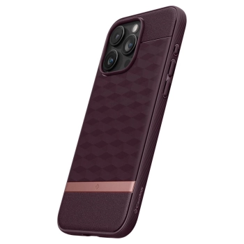 Etui Caseology Parallax Mag z MagSafe na iPhone 15 Pro - burgundowe