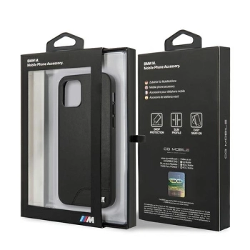 Etui BMW M Collection Smooth PU na iPhone 12 mini - czarne