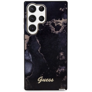 Etui Guess Golden Marble Collection S23 Ultra - czarne