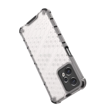 Honeycomb etui pancerny pokrowiec z żelową ramką Realme 9 Pro przezroczysty