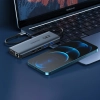 Choetech HUB wielofunkcyjny z wyświetlaczem 12w1 USB-C do 1xUSB-C/4xUSB-A/2xHDMI/1xVGA/1xAUX/czytnik kart pamięci szary (HUB-M26)