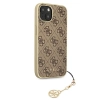 Etui Guess 4G Charms Collection na iPhone 13 - brązowe