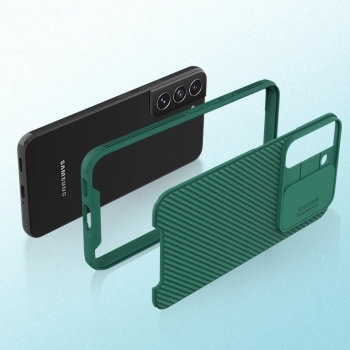 Nillkin CamShield Pro Case pancerne etui pokrowiec osłona na aparat kamerę Samsung Galaxy S22+ (S22 Plus) niebieski