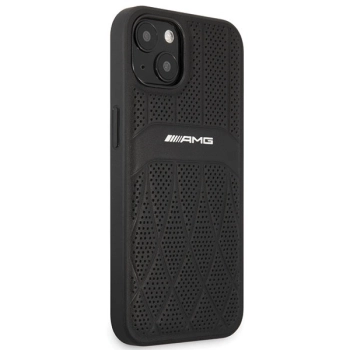 Etui AMG Leather Curved Lines na iPhone 13 - czarne