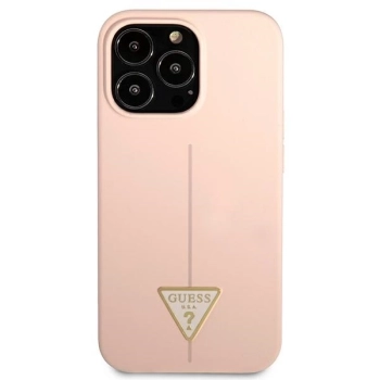 Etui Guess Silicone Triangle na iPhone 13 Pro Max - różowe