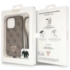 Etui Guess Crossbody 4G Metal Logo na iPhone 14 Pro Max - brązowe